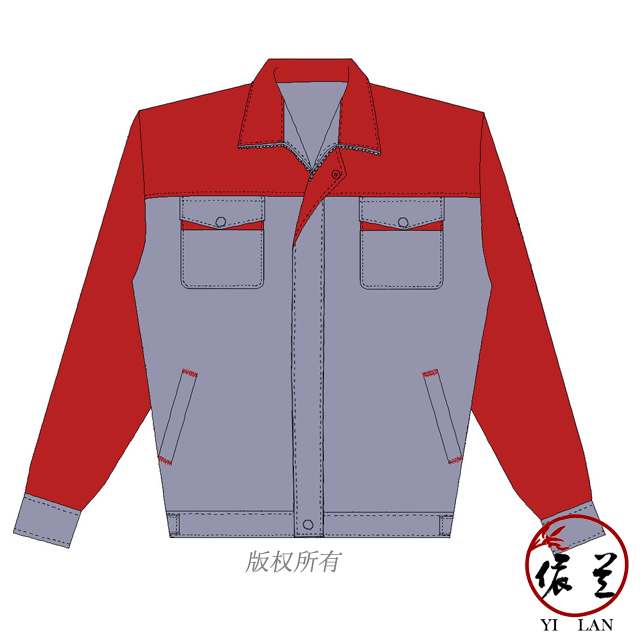 薄款長袖工作服定做